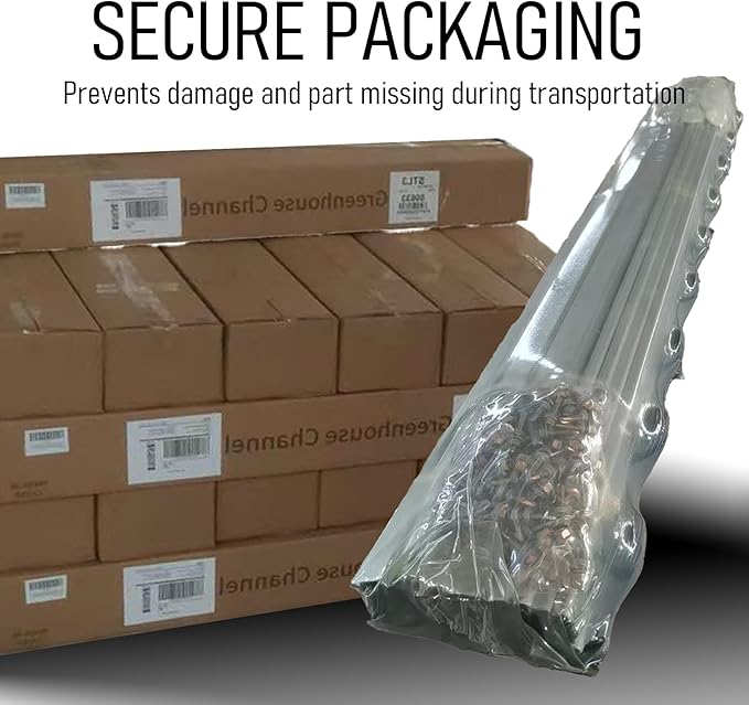 40-Pack Greenhouse Spring Wire & Lock Channel Kit | 3.28-Foot PVC-Coated Wires & Aluminum Channels | Poly Film/Shade Cloth Attachment System | Includes 100 Self Tapping Screws