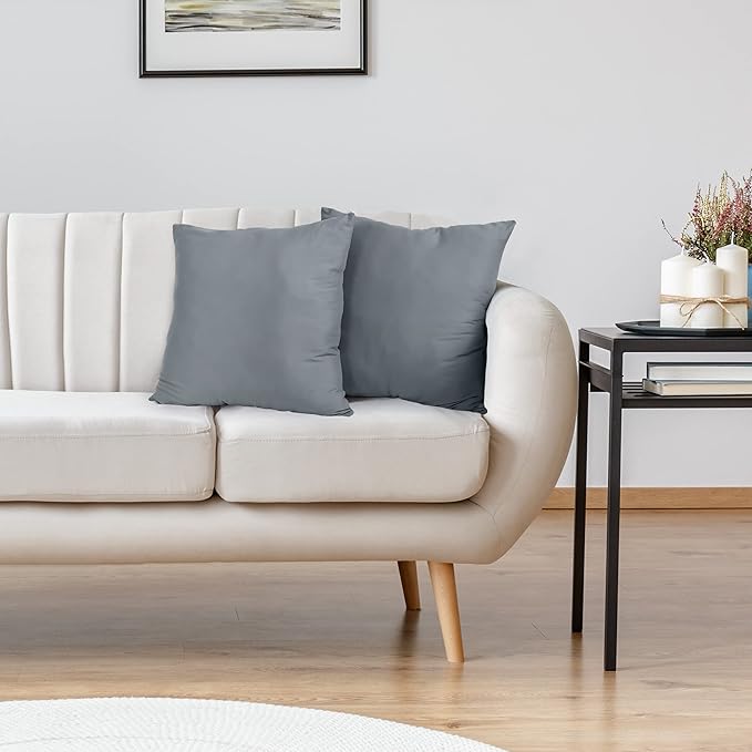 Utopia Bedding Throw Pillows Insert (Pack of 2, Grey) - 26 x 26 Inches Bed and Couch Pillows - Indoor Decorative Pillow