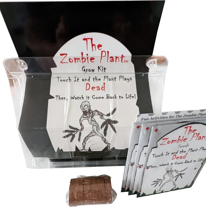 Zombie Plant Greenhouse Grow KIT - Touch It and It Plays Dead! Unique Nature Kit- Grow a House Plant That Plays Dead When You Touch It! Comes Back to Life in Minute. Fun STEM and Classroom Activity!