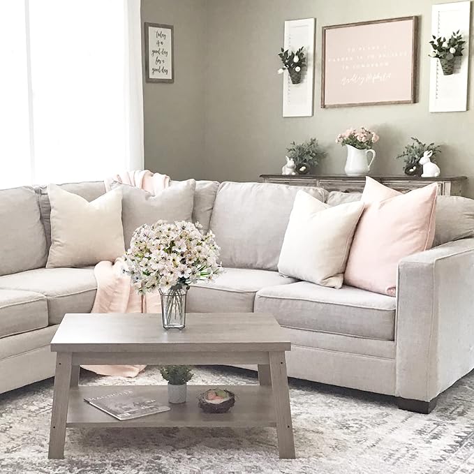 Uieke 72 Bundles Outdoor Artificial Flowers UV Resistant Outdoor Fake Flowers No Fade Faux Plastic Plants for Garden Porch Window Box Home Outside Spring Summer Décor (White)