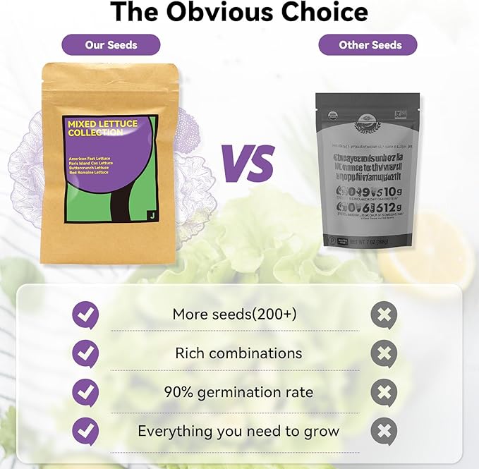 inbloom Salad Seed Pod Kit Compatible with AeroGarden, Ahopegarden, iDoo, MUFGA Hydroponics Growing System, 400+ Mixed Seeds with American Fast/Paris Island/Buttercrunch/Romaine Lettuce (7-Pod)