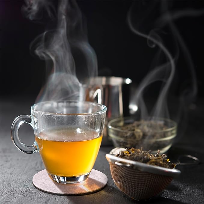 A&A Wonders Premium Felt Coasters for Drink, Two-Tone Reversible, Absorbent Felt Protects Furniture, Table, Anti Slip, Suitable for Drinks & All Table Types (Light Gray/Dark Gray, Circle 6 Pack)