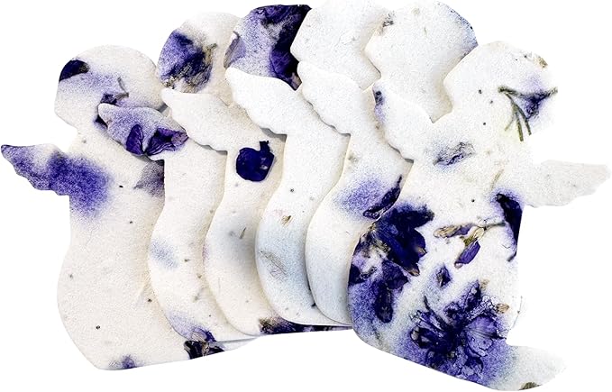 24pcs Seed Paper – Pink Plantable Wildflower for Pet Lovers, Pet Owners, Memorials & Other Milestone Celebrations (Purple - Dog)