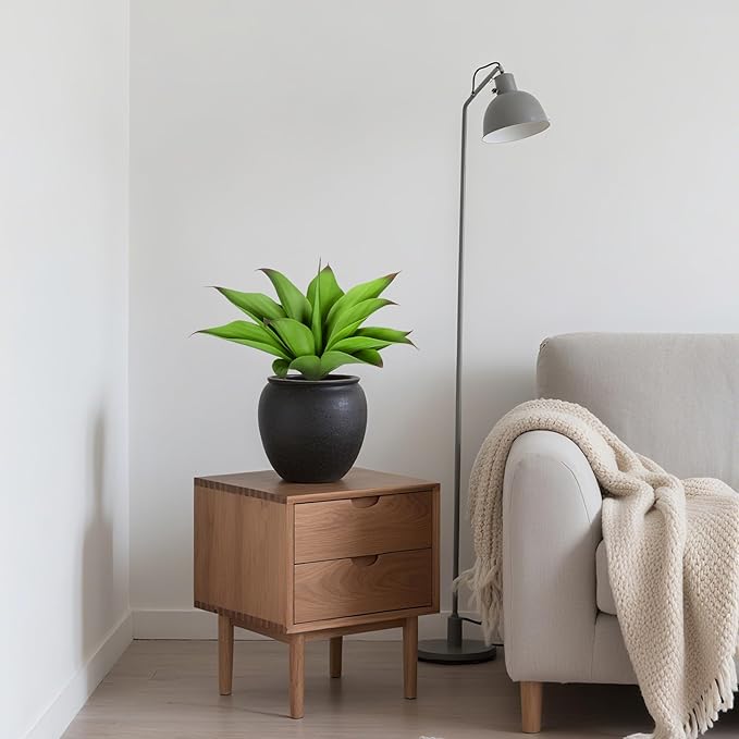 Artificial Agave Faux Agave Fake Greenery Outdoor Artificial Plant Fake Plant for Indoor Home Decoration Plastic Plant Outdoor Decoration Front Porch Decor Simulation Plants 2Pack(12In,Green)