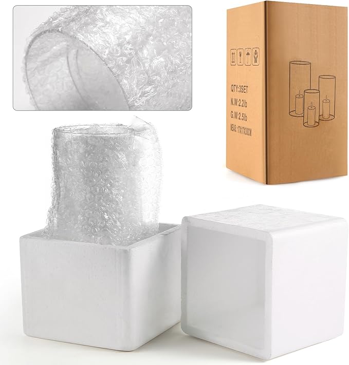 PHOSPHOR Hurricand Candle Holder 18 PCS, Glass Pillar Candle Holder, Clear Glass Cylinder Candleholder Glass Cylinder Vase for Centerpieces Wedding Party Decoration