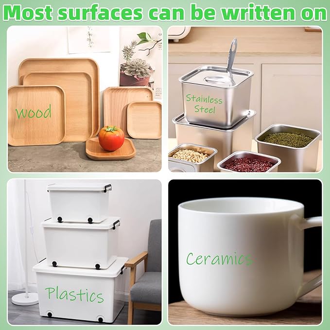 Green Ultra Fine Point Permanent Markers, 20 Pack, 0.4 mm, Precision Extra Fine Tip for Detailed Writing, Art, Crafts & Labeling on Paper, Plastic, Glass, Metal, Waterproof, Fade-Resistant Ink 