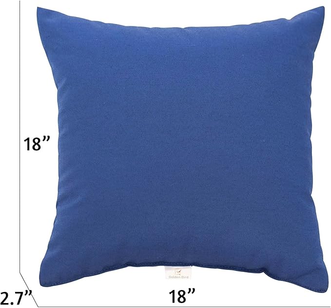 JMGBird Patio Pillows Outdoor Waterproof Set of 2 Outdoor Pillows with Inserts included18×18 Inch Outdoor Pillow for Patio Furniture