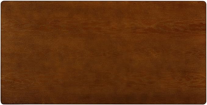 NTC Flow Modern Wooden Rectangle Desk Table with Hidden Drawer – Waterproof & Heat Resistant, Dark Walnut