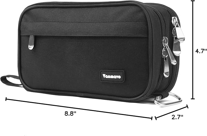 Pencil Case Big Capacity Pen Pouch Large Storage Holder Marker Pen Bag Durable 3 Compartment School Office Desk Organizer Portable Cute Zipper Stationery for Kids Teen Student Boys Girls Adults Klein