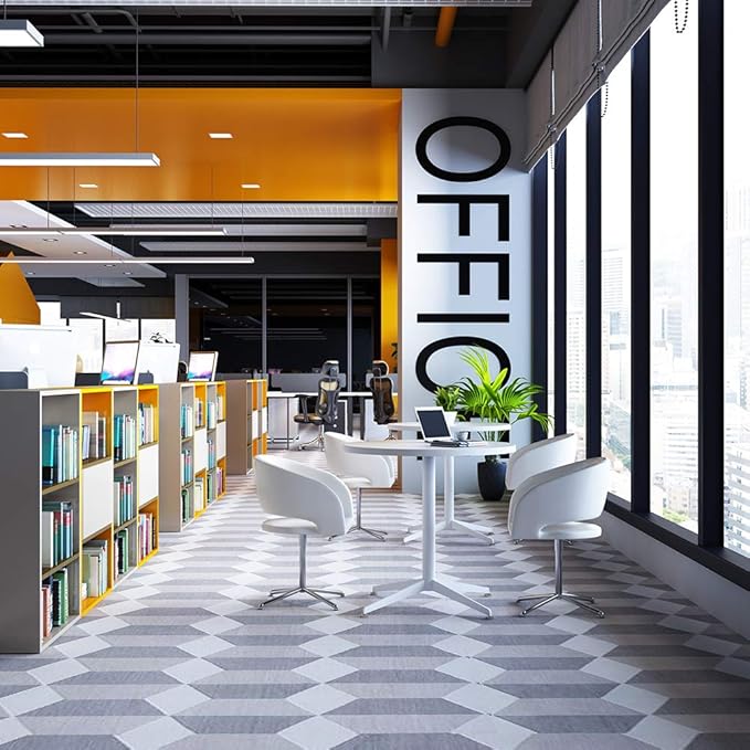 White Dining Table Round Small Office Table Conference Table Coffee Meeting Table for Office Boardroom Kitchen Living Room Waterproof Desktop Easy Assembly 31.5 inch