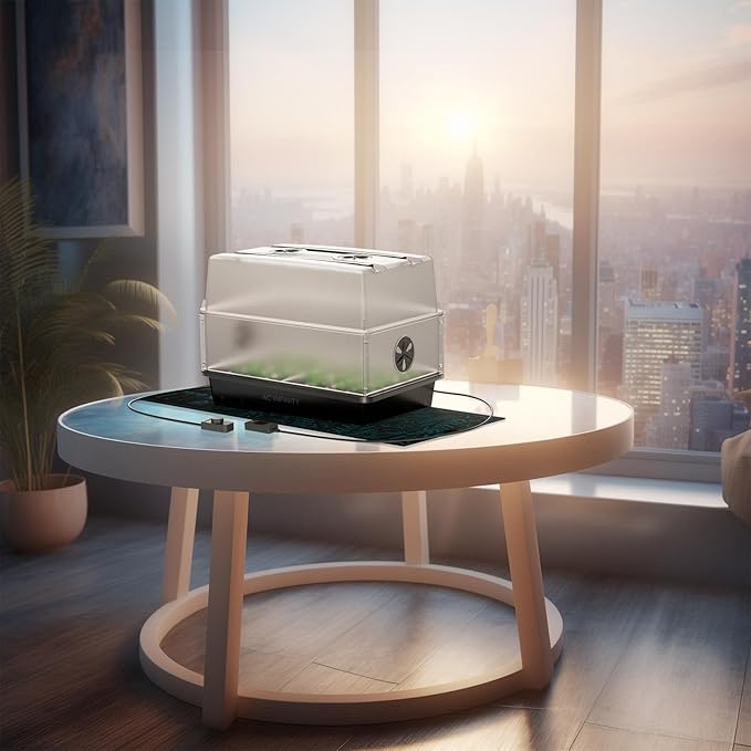 AC Infinity Heavy-Duty Humidity Dome 5x8 Germination Kit with Waterproof Seedling Mat, Full Spectrum LED Grow Light Bars, Samsung LM301H EVO Diodes, Vented Extension Panels, for Seed Starting