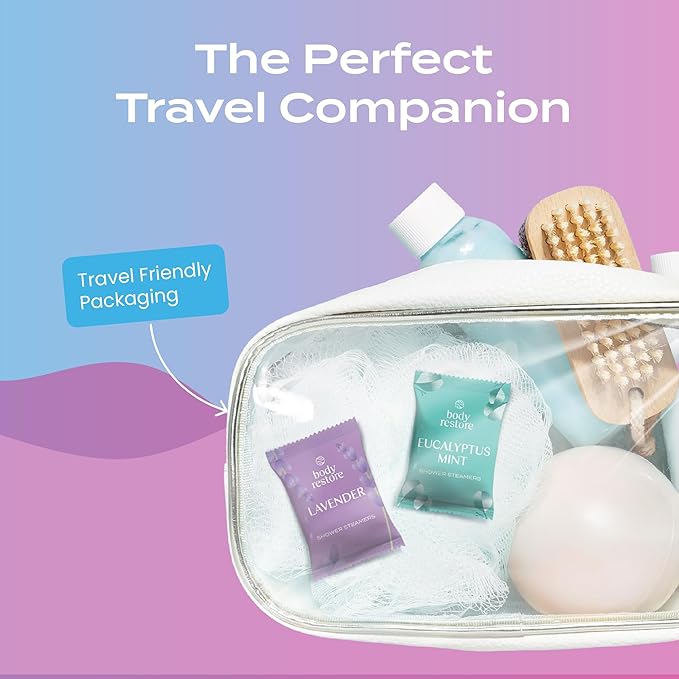 Bloom: Body Restore Shower Steamers Aromatherapy 6 Pack - Christmas Stocking Stuffers, Birthday Gifts for Women, White Elephant, Relaxation, Self Care for Men - Bloom