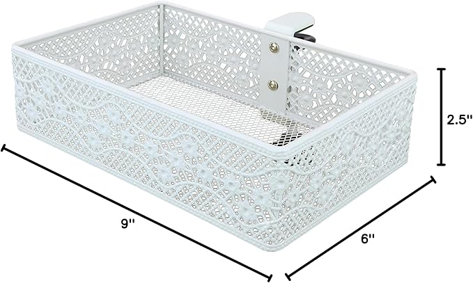 Clip-on Drawer organizers,desk organizer,can be clipped around the table to store small items (white)