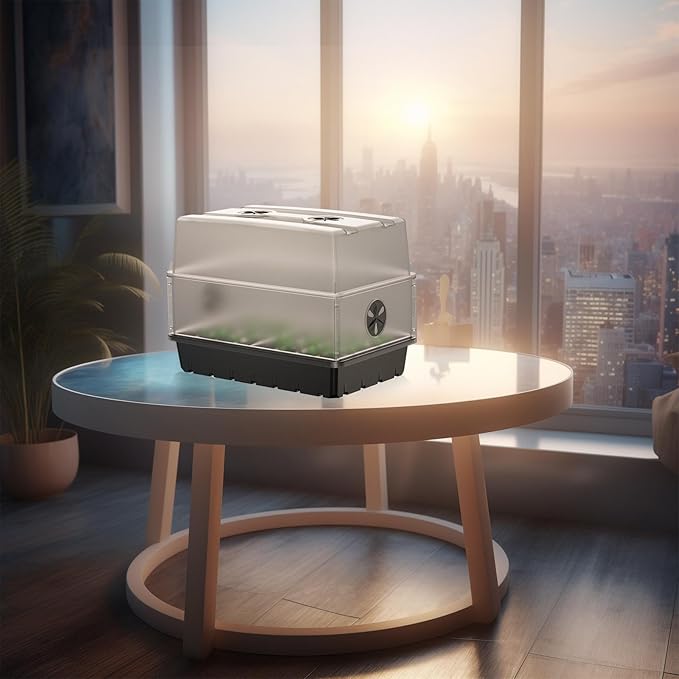 AC Infinity Humidity Dome, Heavy-Duty Germination Kit with 3 mm Thick Dome, Sturdy Drip Tray, 5x8 Cell Seedling Tray, and Vented Height Extension Panels, for Seed Starting, Propagation, Cloning Plants