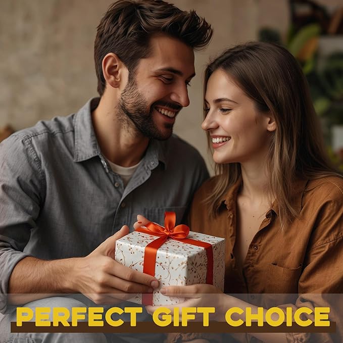 Wood Coasters with Leather Holder, GOH DODD Set of 8 Walnut Wooden Coaster Tabletop Protection for Drinks Coffee Table Home Kitchen Office Living Room Decor Housewarming Gifts Wedding Party, 4 Inch