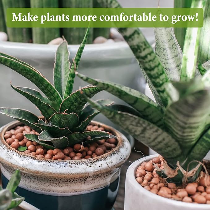 Legigo 19 LBS Organic Leca Clay Pebbles for Plants, 4mm-16mm 100% Natural Leca Balls for Indoor Plants, Hydroton Clay Pebbles for Plants Hydroponic Aquaponics Growing Orchid Drainage Terrarium