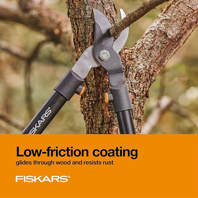 Fiskars 28" Loppers for Tree Trimming, Heavy Duty, Rust-Resistant Sharp Bypass Steel Blade Loppers, Branch Cutter up to 1.5" Diameter Cut Capacity, Shock-Absorbing Handle, Garden Tools