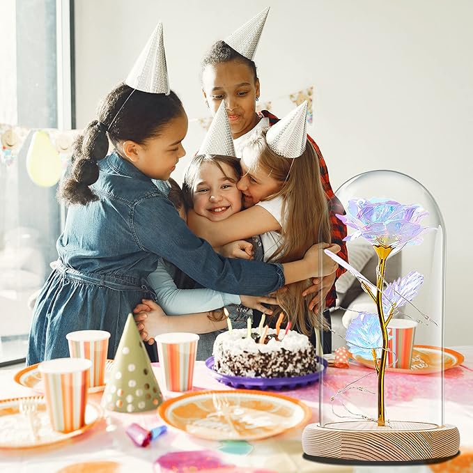 QUNPON Gifts for Women,Birthday Gifts for Women,Purple Butterfly Flowers for Mom Mother Day Flower Gifts from Daughter Son,Gift for Sister,Her,Grandma,Wife