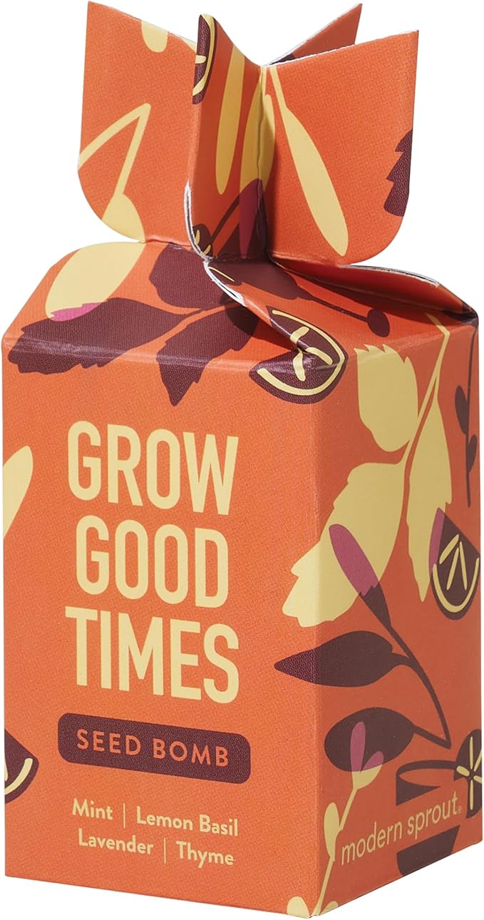 Modern Sprout Seed Bombs - Organic Wildflower & Herbs Seeds for Indoor/Outdoor Gardening - Party Favors and Eco-Friendly Gift for Plant Lovers - Includes 12 Hand-Rolled Seed Balls - Made in The USA