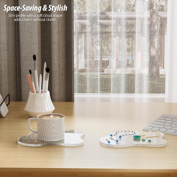 Acrylic Coaster Decorative Plates, Irregular Bar Drink Coaster,Perfect for Tabletop Protection and Accessories Display.