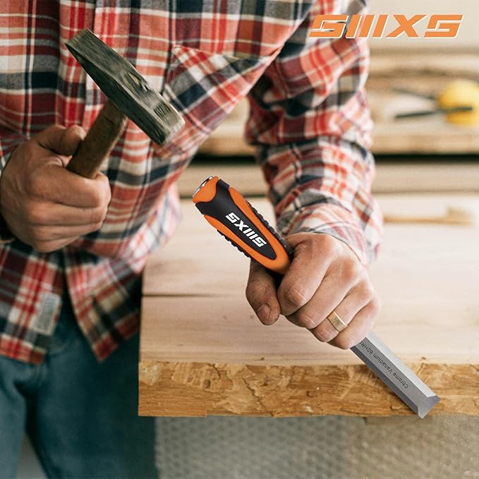 13pcs Professional Wood Chisel Set, 8pcs Woodworking Chisel Set with 1pcs Honing Guide, 1pcs Sharpening Stone and 2pcs Carpenter Pencils