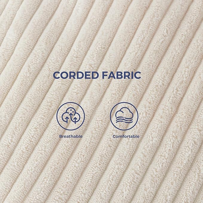 MAXYOYO Modern Accent Chair, Comfy Living Room Chair with Metal Frame Wooden Armrest, Upholstered Armchair with Soft Cushion for Bedroom Balcony Lounge Reading Room, Beige