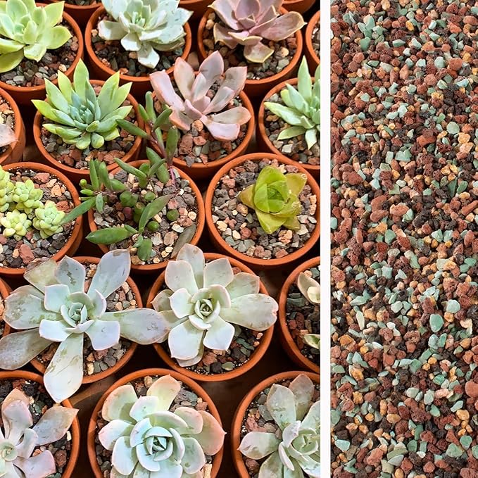 45lb Mix Lava Rocks for Plants in Door -Gravel Pebbles for Bonsai Succulent Cactus Potting Soil and Vase Fillers, Fairy Gardening,Top Dressing