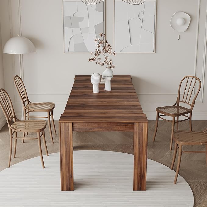 Extendable Console Dining Table for 6-10, 20"-99" Modern Extendable Dining Room Table with Storage for Small Spaces, Easy Assembly