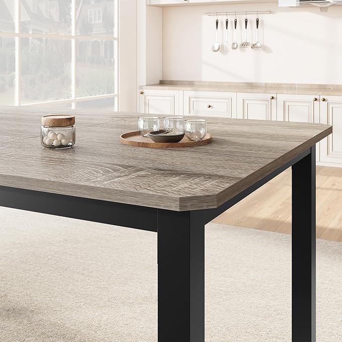 GAOMON 78.7 Inch Long Kitchen Table for 6-8, Dining Room Table for Kitchen Living Room, Large Rectangular Dinner Tables, Industrial Indoor Restaurant Tables with Sturdy Metal Frame(Only Table)