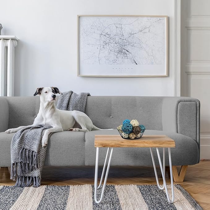 Blue Donuts Decorative Balls for Bowls Decorative Balls for Centerpiece Bowl Fillers, Assorted Rattan Wicker Balls Orb Grapevine Ball, Vase Fillers, Blue, Pack of 18