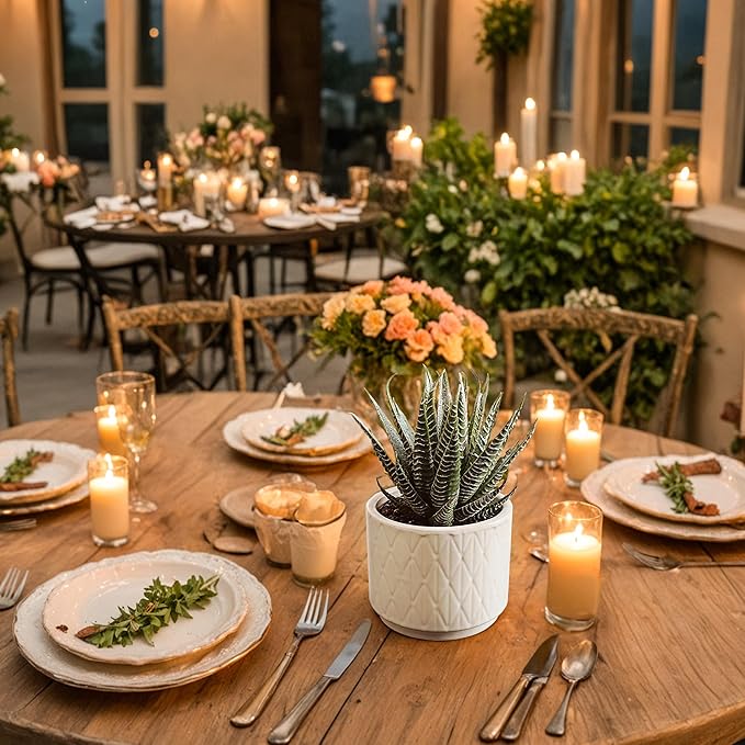 Artificial Succulent in Pot, 6.7'' Small Potted Fake Succulents Realistic Potted Plant for Home Office Desk Bathroom Boho Decoration Faux Mini Aloe Greenery for Shelf Aesthetic Decor Table Accessories