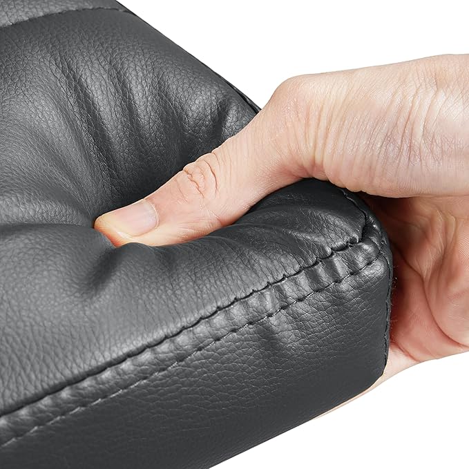 Yaheetech Bar Stools Set of 4, Adjustable Swivel Barstools with High Backrest, PU Leather Kitchen Island Chairs, Thickened Seat Cushion Counter Height Barstools, Grey