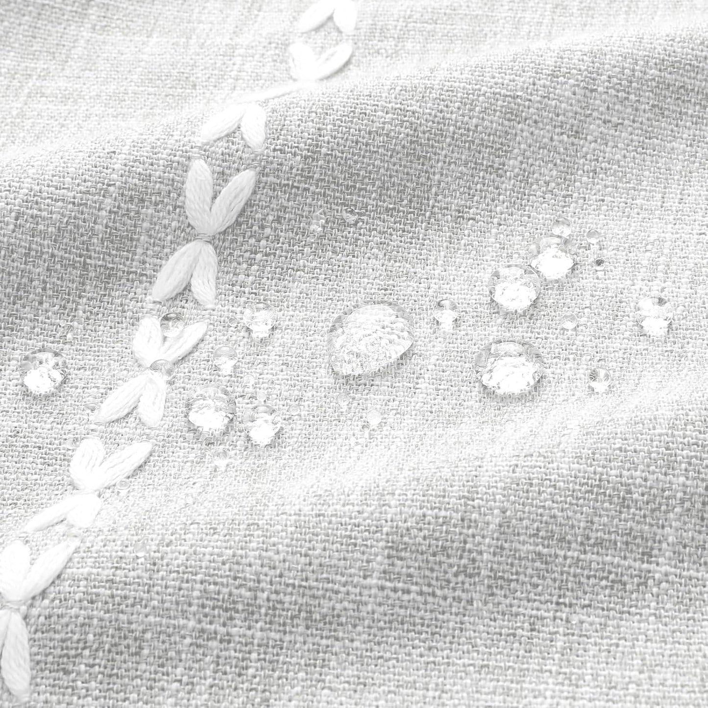 MitoVilla Grey Boho Farmhouse Small Stall Shower Curtain Set 36 x 72, Half Size Narrow Polyester Linen Fabric Shower Curtains for Farmhouse Bathroom Decor, Light Grey