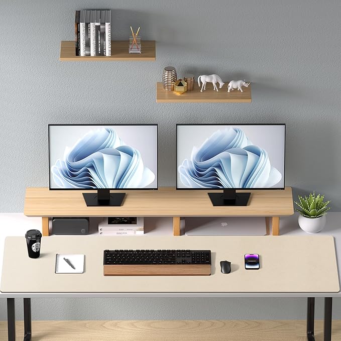 Aothia Faux Leather Desk Mat – Large Mouse Pad, Non-Slip PU Leather Blotter, Waterproof Writing Surface for Office and Home (Beige, 47.2" x 23.6")