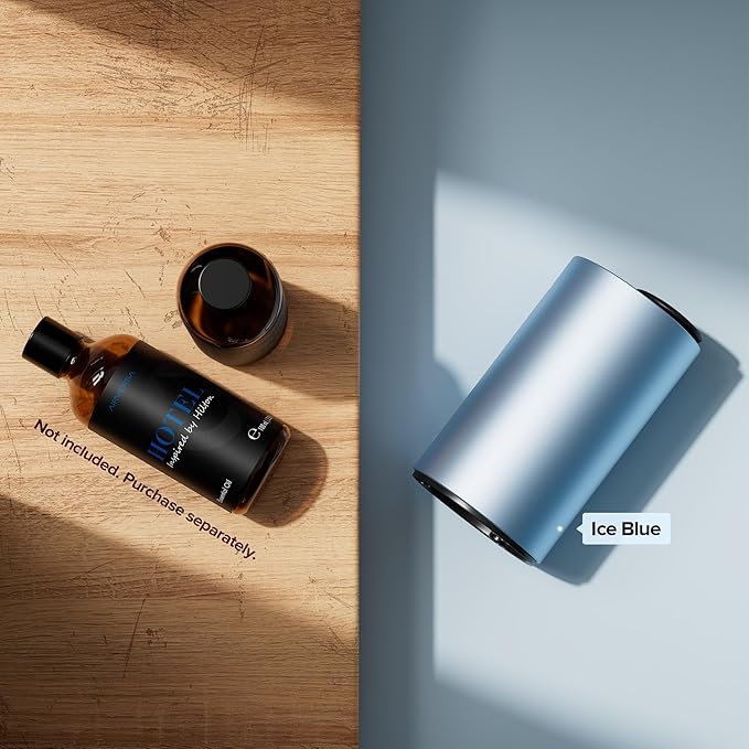 Waterless Essential Oil Diffuser Starter Kit with 30mL Hotel Scent Fragrance Oil Inspired by Ritz-C., Battery Operated Premium Portable Mini Scent Air Machine for Home Car Office, Gold ANX