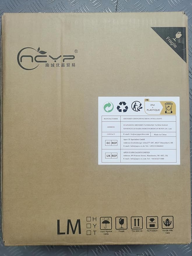 NCYP Large Geometric Terrarium - 16 Inches Tall Irregular Open Glass Terrarium Pot - Home Garden Tabletop Decoration Planter for Air Plants Succulents, Handmade (NO Plants, No Door)