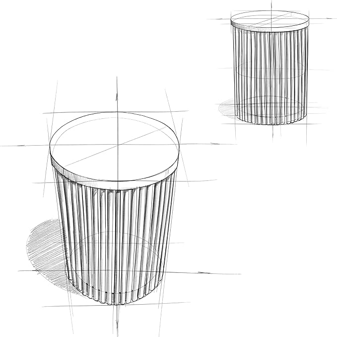 SIMPLIHOME Demy 18-inch Wide Metal and Solid Mango Accent Table in Cognac/Gold, Round Side Table with Mango Wood Top for Living Room or Bedroom, Industrial Style, Assembled