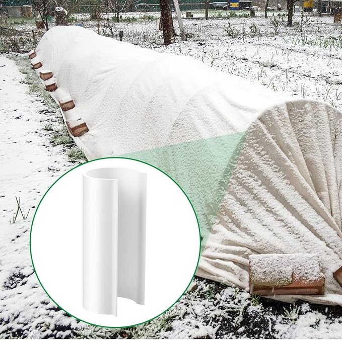 128 Pieces Clamp for PVC Pipe Greenhouses, Row Covers, Shelters, Bird Protection, 2.4 Inches Long (White, For 1 Inch PVC Pipe)