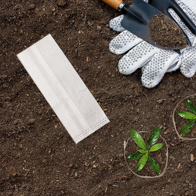 Plant Grow Bags, 400pcs Plant Nursery Bag 5.5 x6.3 Inches, Fabric Seedling Pots Non-Woven Pouch for Potato, Flower, Tomato Plant Starts & Clones, Fruit Protection Bags Home Gardening Supply