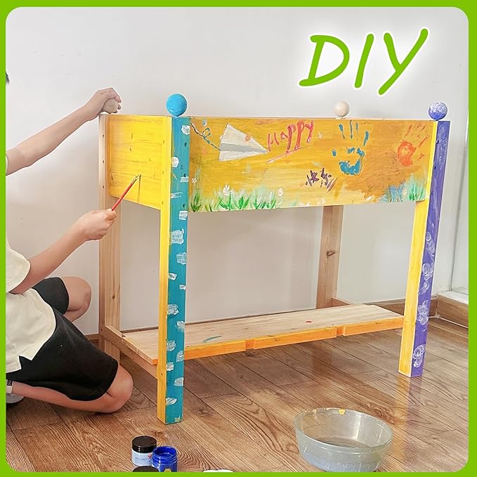 Raised Garden Bed, Planter Box with Storage Shelf, Elevated Wooden Planter Box with Legs, Garden Planter for Backyard, Patio, Balcony, Natural Wood (Natural, M)