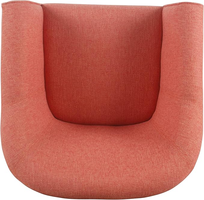 HomePop Barrel Shaped Accent Chair, polyester and wood, Orange