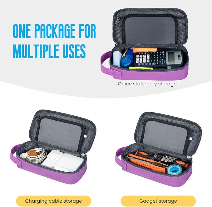 ECHSRT Large Pencil Case, Aesthetic Pen Pouch with Big Capacity, Minimalist Portable Stationery Bag with Handle for Office Organizer Aesthetic Pencil Cases