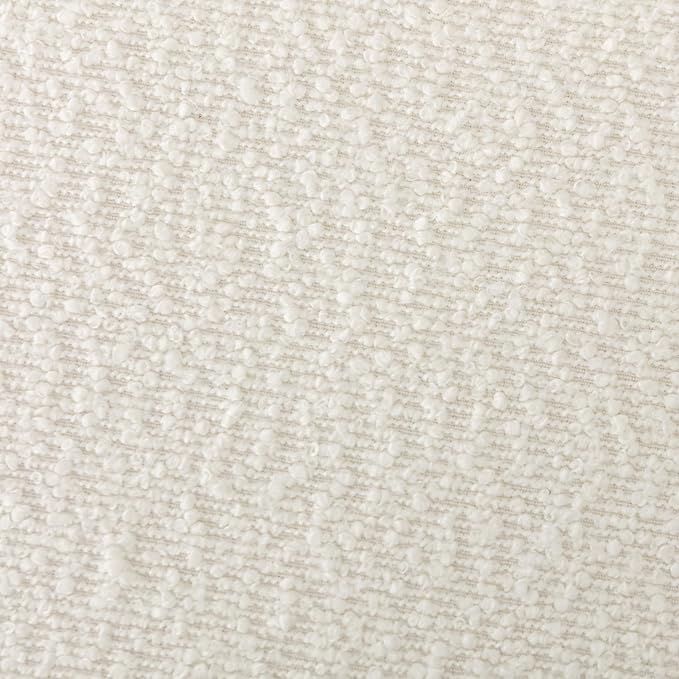 24'' Boucle Bar Stools Set of 3, White Bar Stools with Backs, Counter Height Bar Height Stools for Kitchen Island, Upholstered Bar Chairs