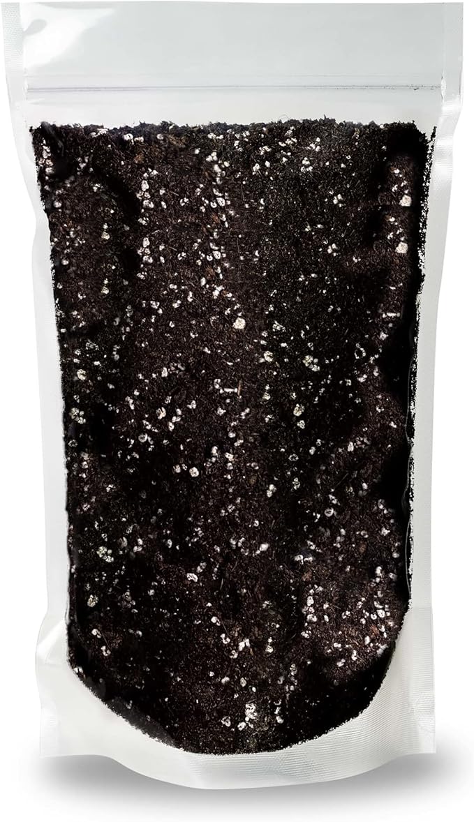 Premium Organic Potting Soil, Succulent & Cactus Soil Mix, Fast Draining Pre-Mixed Blend - Horticultural Perlite (25%) + Peat Moss (75%) - Made in USA - 1 Quart