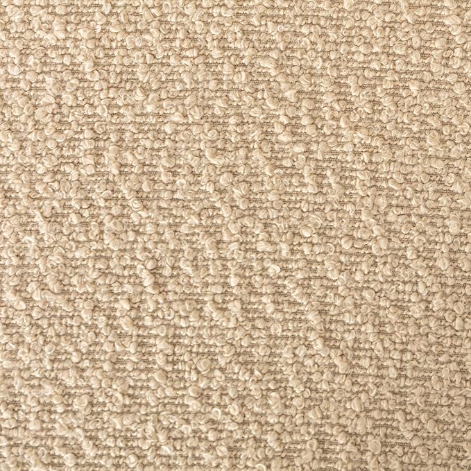 24'' Boucle Bar Stools Set of 2, Beige Bar Stools with Backs, Counter Height Bar Height Stools for Kitchen Island, Upholstered Bar Chairs