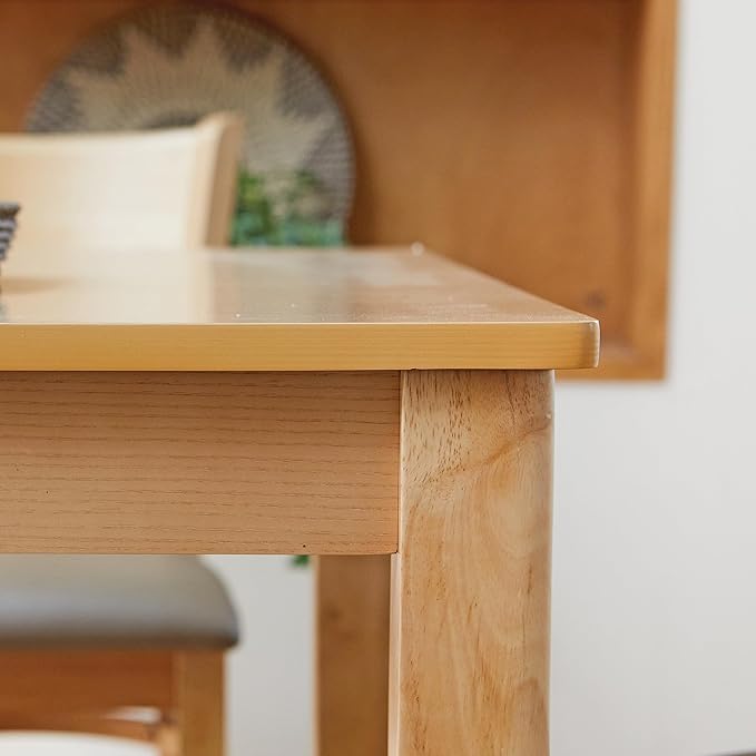 Livinia Cabin 33.5" Wooden Dining Table/Small Rectangular Modern Farmhouse Solid Wood Kitchen Table Desk (Natural)