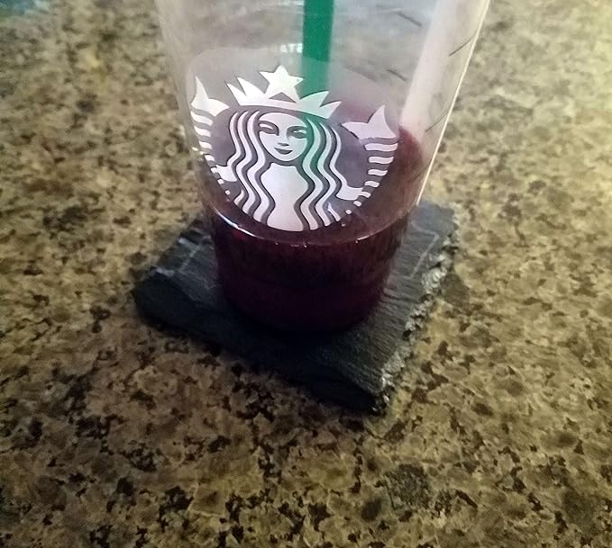 Mountain Majesty Slate Coasters with Stunning Mountain Scene Design - Perfect for Home and Office Decor and Protection of Surfaces, Available in Square or Round Coasters - Square Slate - Set of 5