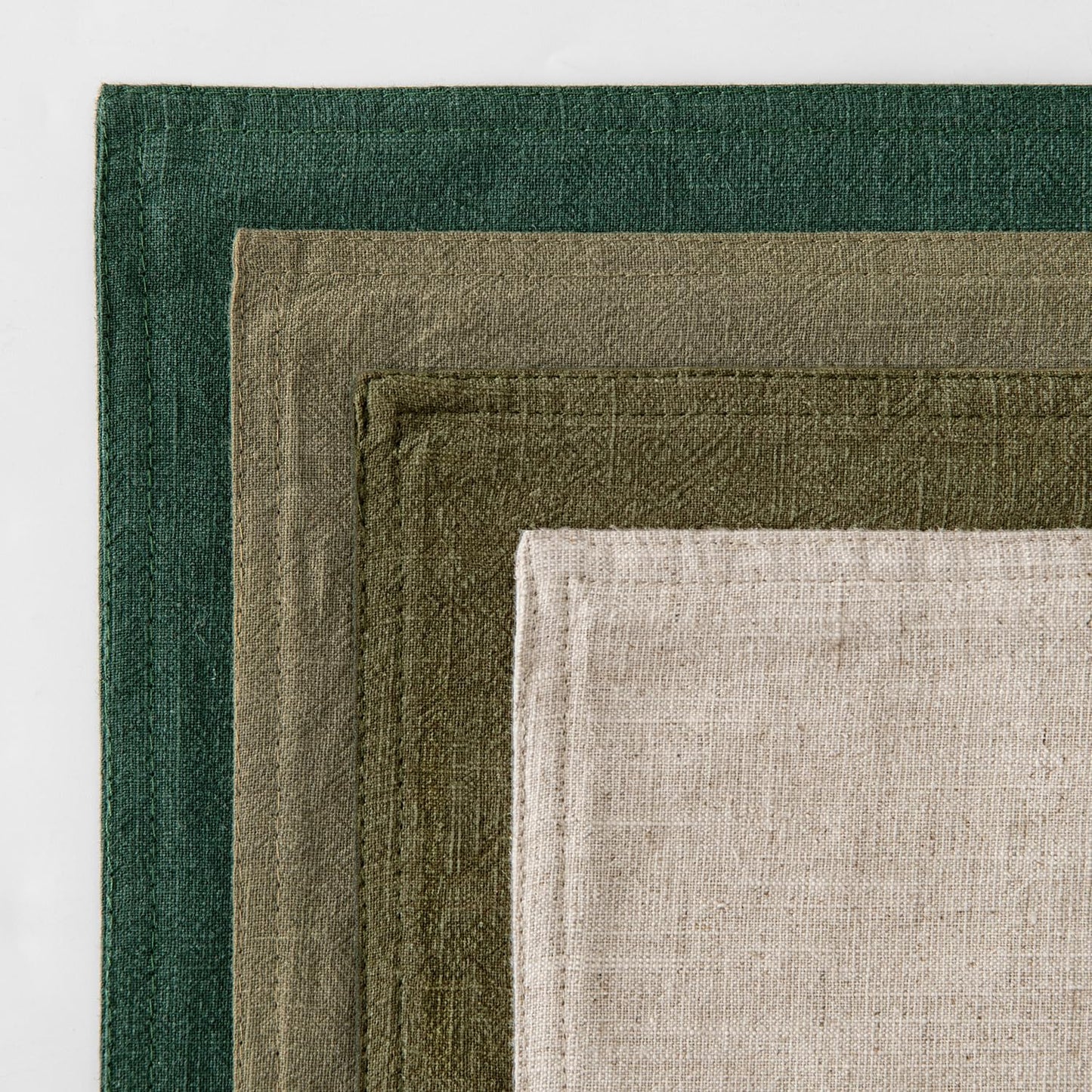 MIULEE Neutral Green Linen Pillow Covers Pack of 4 Christmas Decorative Nautral Solid Throw Pillow Covers Accent Boho Farmhouse Couch Pillowcases Modern Home Decor for Living Room Bed Sofa 20x20 Inch