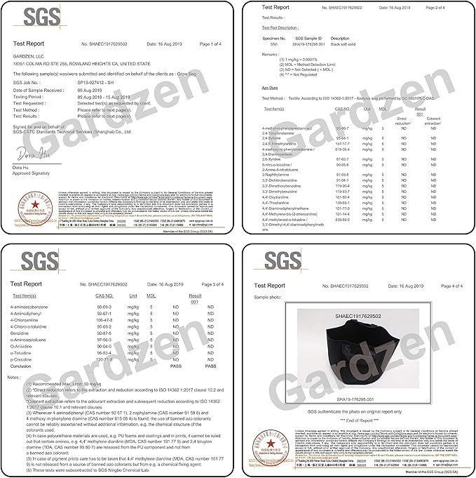 Gardzen 10-Pack 25 Gallon Grow Bags, 300G Thickened Aeration Fabric Pots with Handles, Heavy Duty Cloth Pots for Plants