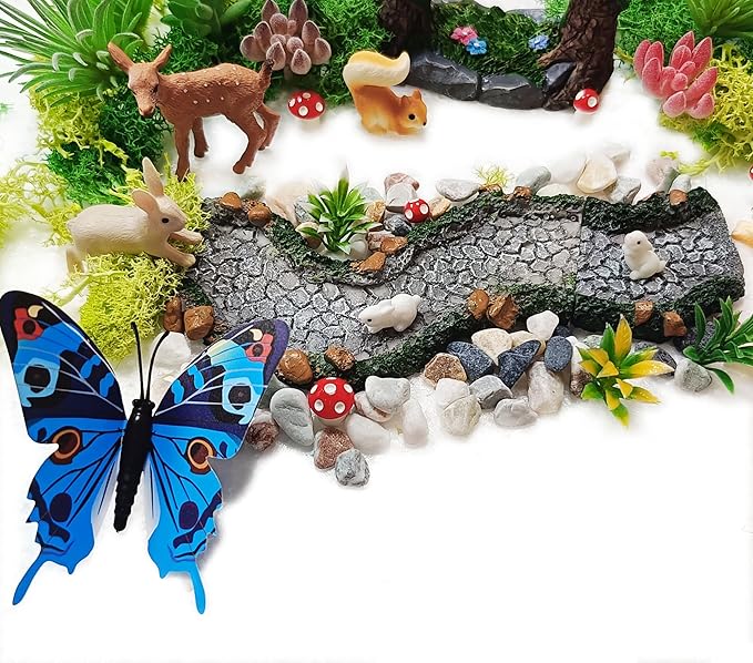 Fairy Garden Accessories, 27 Pcs, Fairy Garden Kit, Fairy Garden Walkway Path, Miniature Garden Figurines, Micro Landscape Ornaments for DIY Craft